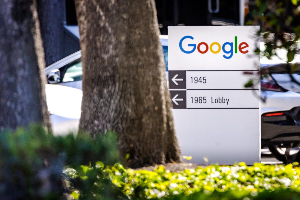 Google headquarters in Mountain View, Calif., on July 31, 2025. (John Fredricks/The Epoch Times)