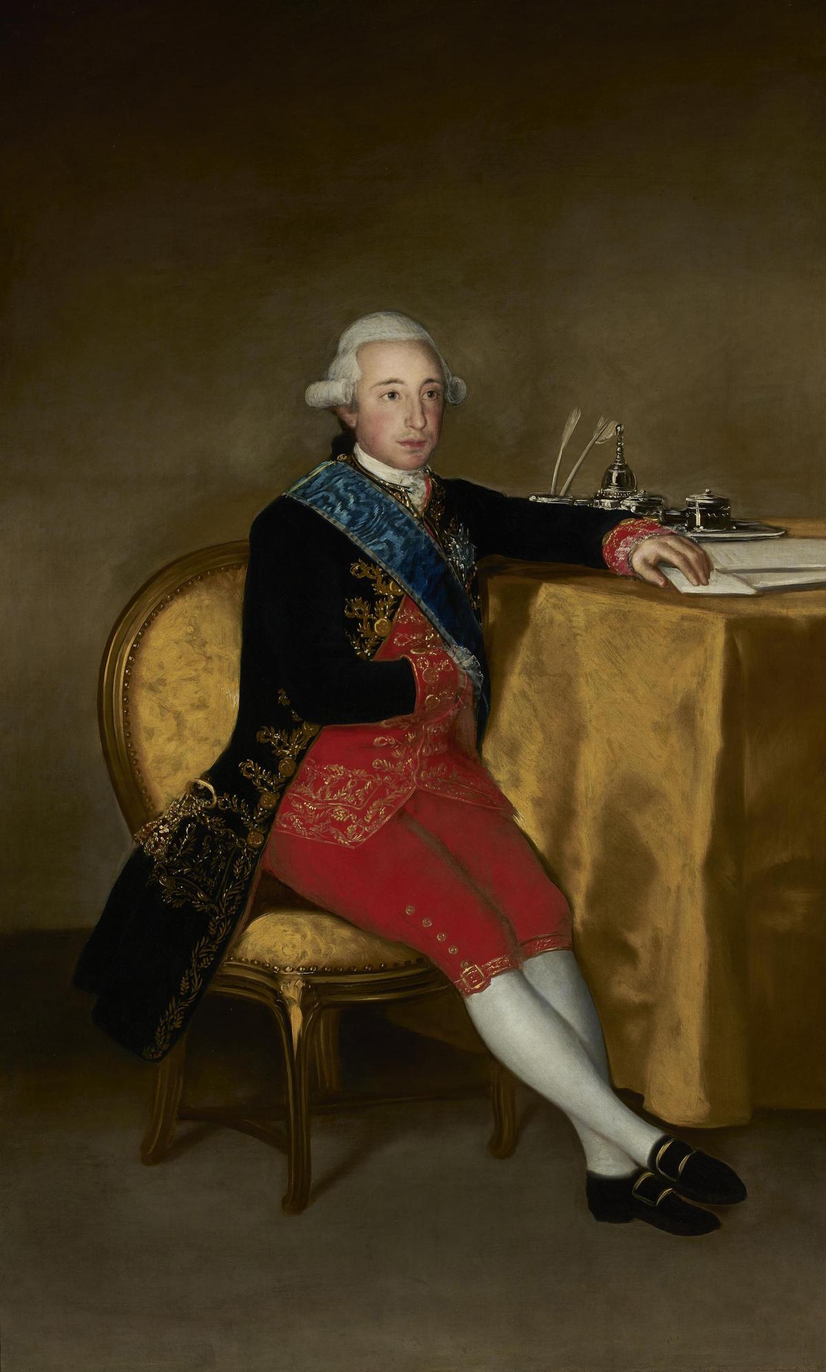 Portrait of Vicente Joaquín Osorio de Moscoso, conde de Altamira, circa 1786–1787, by Goya. Oil on canvas; 69 11/16 inches by 42 1/2 inches. Bank of Spain headquarters, Madrid. (Public Domain)