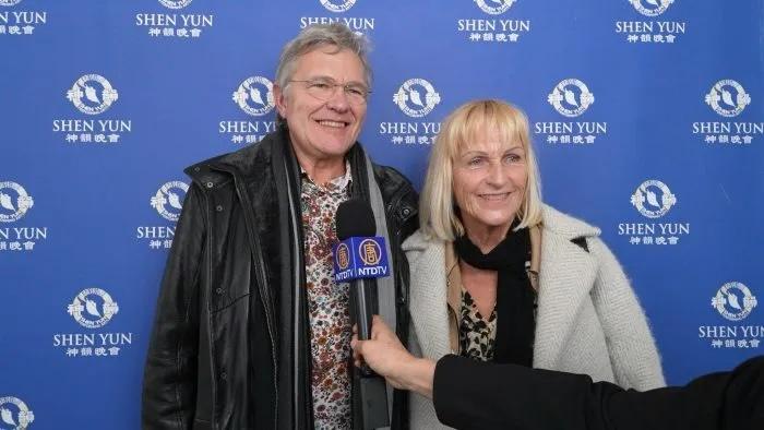Willian Thullier, a former sales representative, and Patricia Courquin, a former teacher, attended Shen Yun Nantes on Feb. 24, 2026. (NTD)