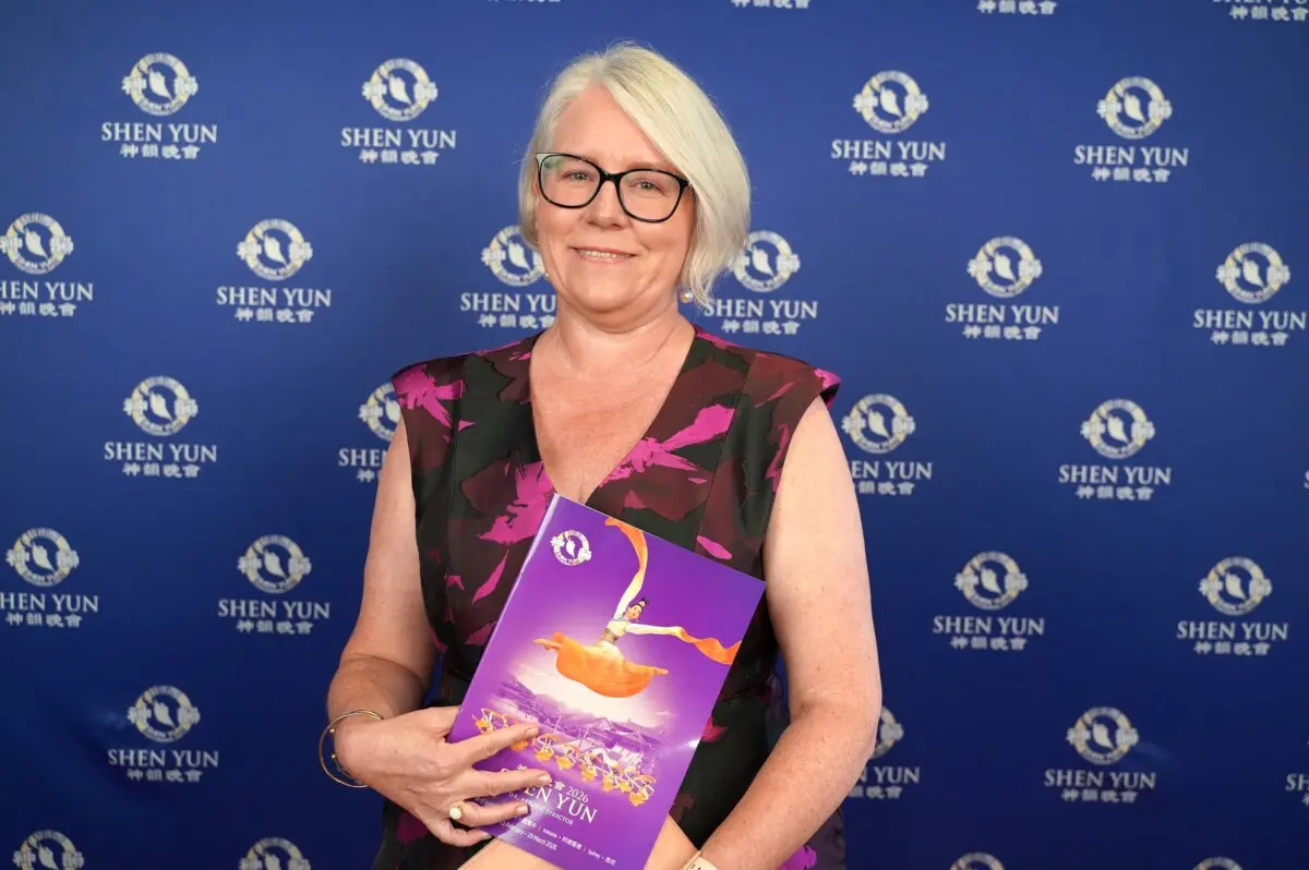 Carolyn Heward attends Shen Yun Performing Arts at the HOTA Home of the Arts on the Gold Coast, Australia, on Feb. 26, 2026. (NTD)