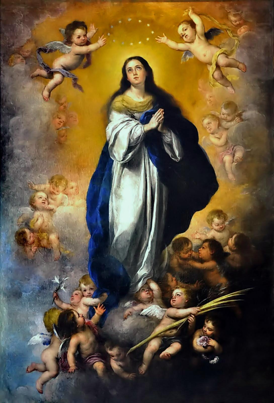 “The Immaculate Conception,” 1675–1680, by Bartolomé Esteban Murillo. Oil on canvas, 89 3/8 inches by 73 1/4 inches. Oratory of San Felipe Neri, Cádiz, Spain. (Public Domain)