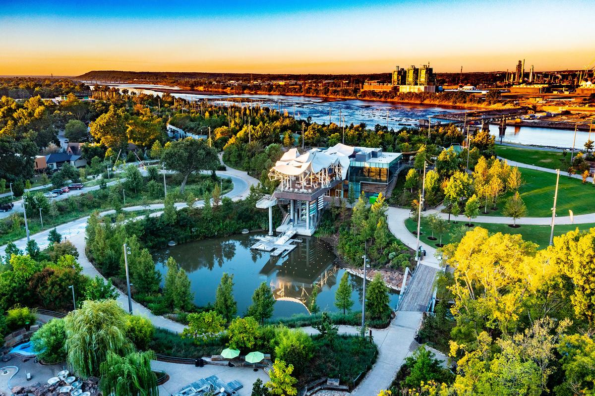 Gathering Place spans more than 60 acres and is dedicated not only to nature, but also to education and fun. (Courtesy of Visit Tulsa)