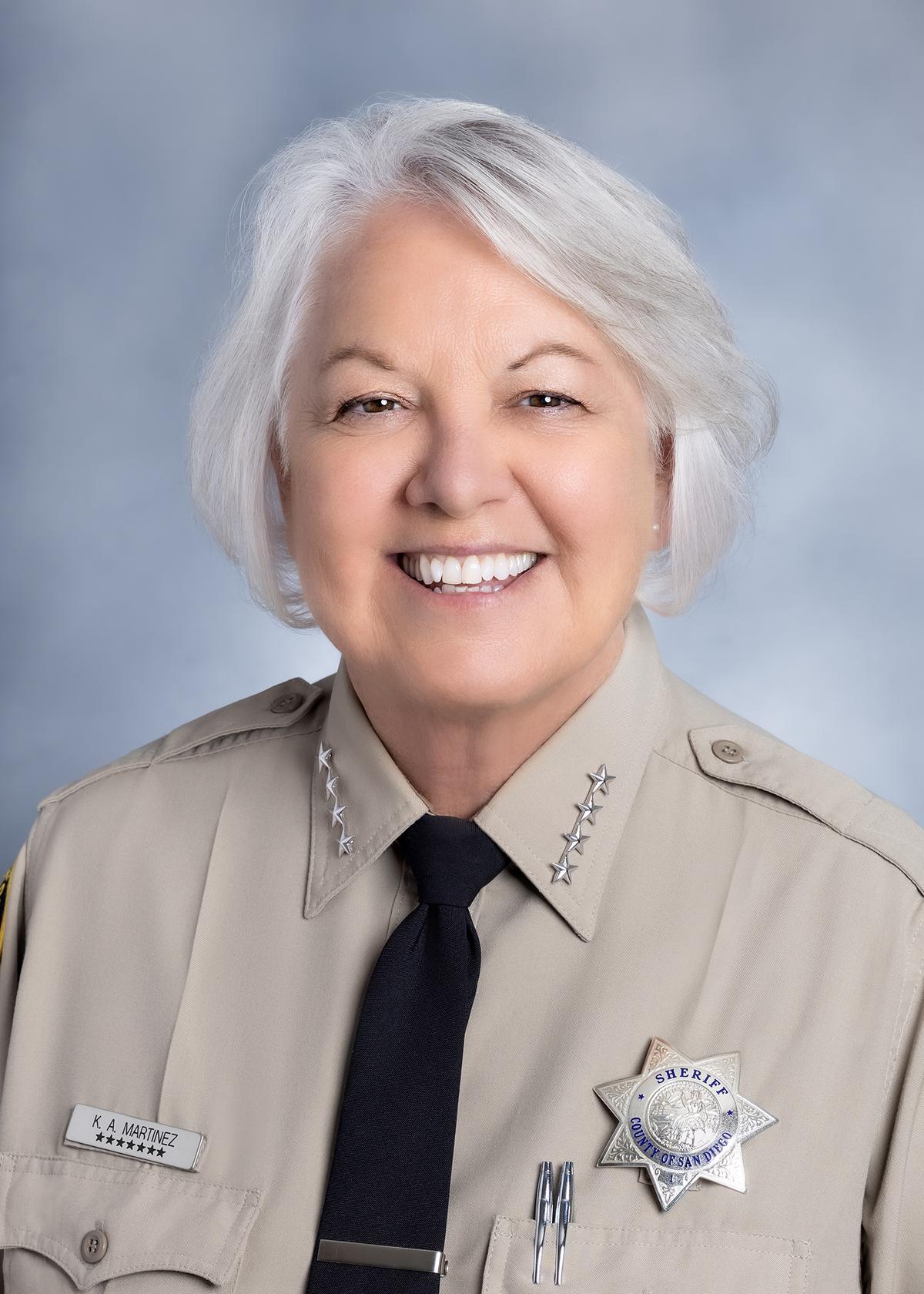 資料圖片:聖地亞哥縣警長凱利·馬丁內斯(Kelly Martinez)近照。(San Diego County Sheriff’s Office)