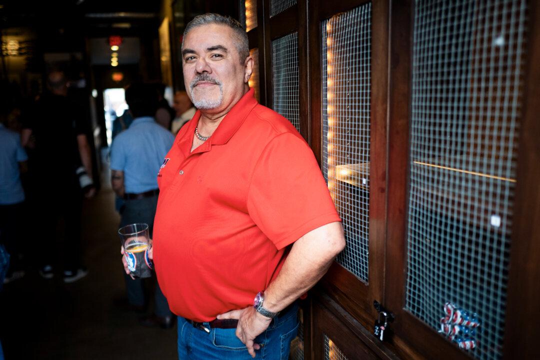 John Groh takes part in an event with Texas Attorney General General Ken Paxton during the Texas Senate Primary in Magnolia, Texas, on Feb. 19, 2026. (Madalina Kilroy/The Epoch Times)