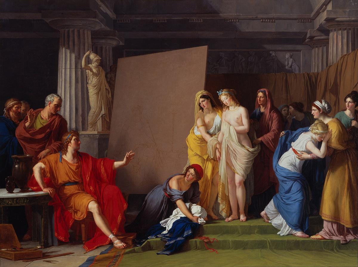 "Zeuxis Choosing His Models for the Image of Helen From Among the Girls of Croton," circa 1791, by Francois-Andre Vincent. Cantor Arts Center at Stanford University, Stanford, Calif. (Public Domain)