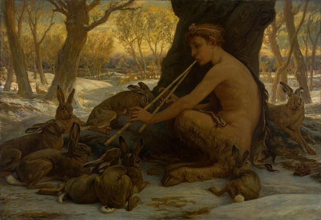 "Young Marsyas (Marsyas Enchanting the Hares)," 1878, by Elihu Vedder. Crystal Bridges Museum of American Art, Bentonville, Ark. (Public Domain)