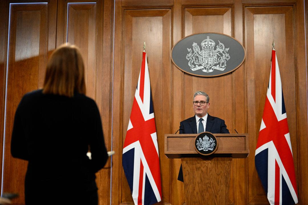Britain's Prime Minister Keir Starmer speaks as he makes a statement from Downing Street in central London on March 5, 2026, in relation to the US-Israel war with Iran. (Photo by Jaimi Joy / POOL / AFP via Getty Images)