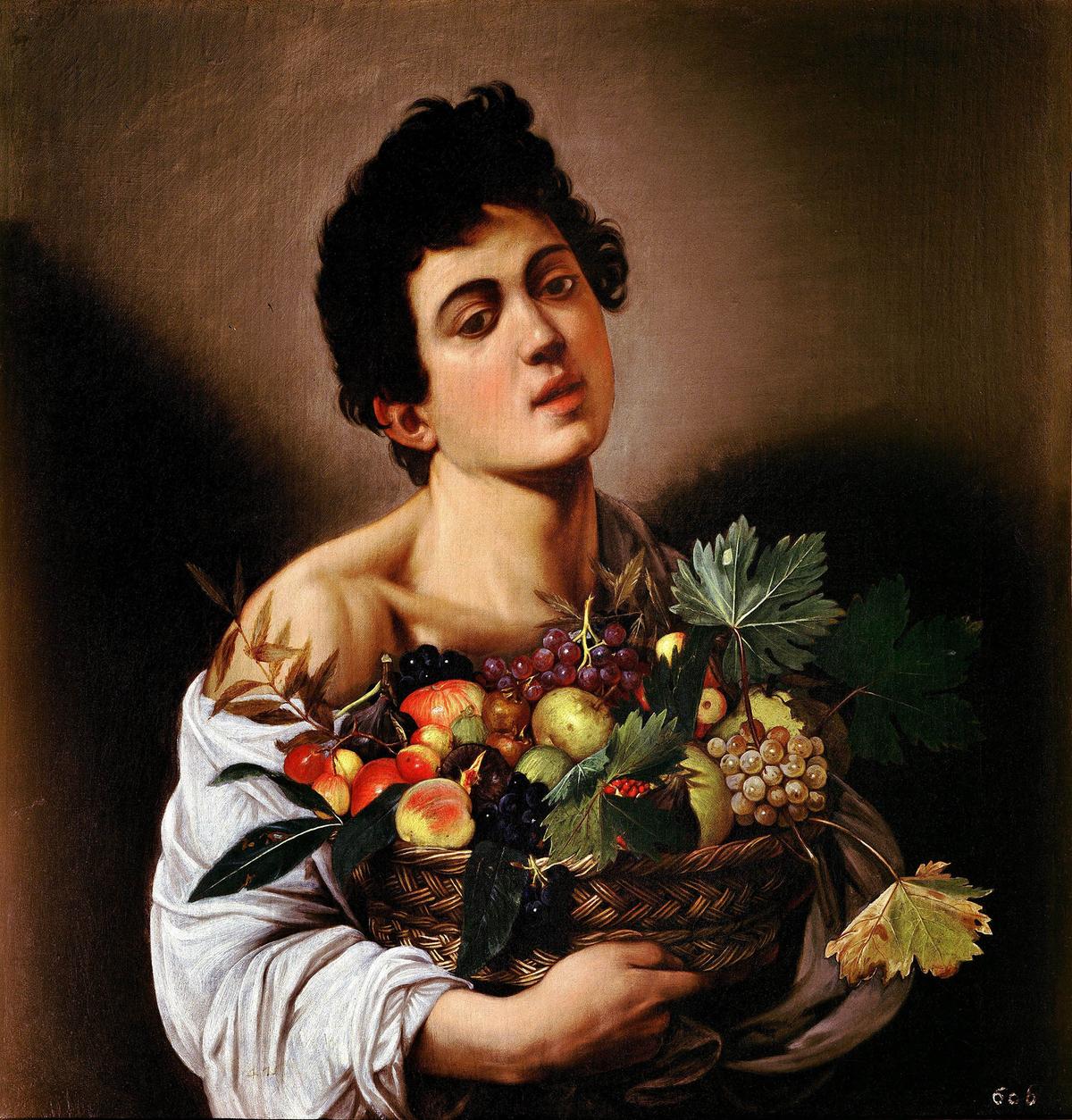 "Boy With a Basket of Fruit," circa 1593, by Caravaggio. Born Michelangelo Merisi, Caravaggio was an Italian painter known for dramatic lighting and realism. (Public domain)