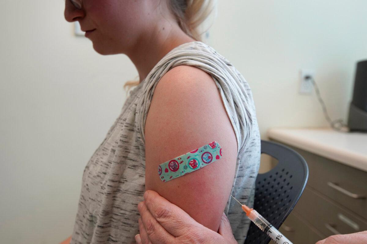 A nurse administers a measles vaccine in Provo, Utah, on April 29, 2019. (George Frey/Getty Images)