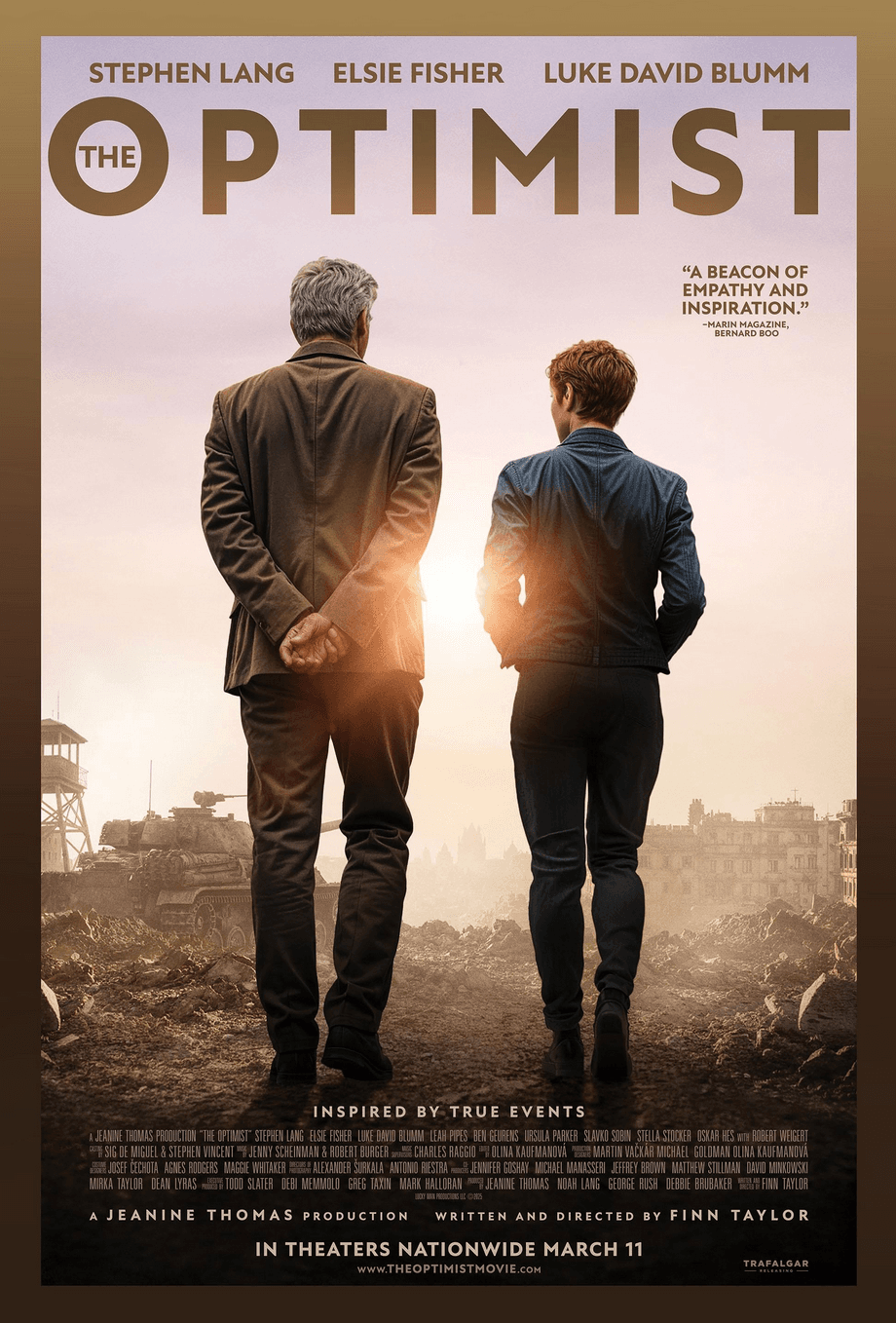Promotional poster for "The Optimist: The Bravest Act Is Truth." (Trafalgar Releasing)
