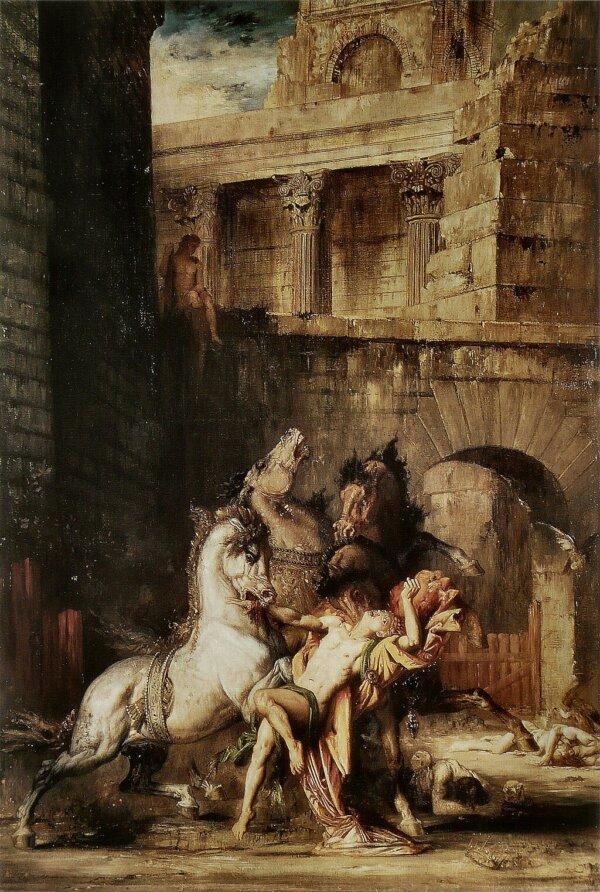"Diomedes Devoured by His Horses," 1865, by Gustave Moreau. Musée des Beaux-Arts de Rouen, France. (Public Domain)