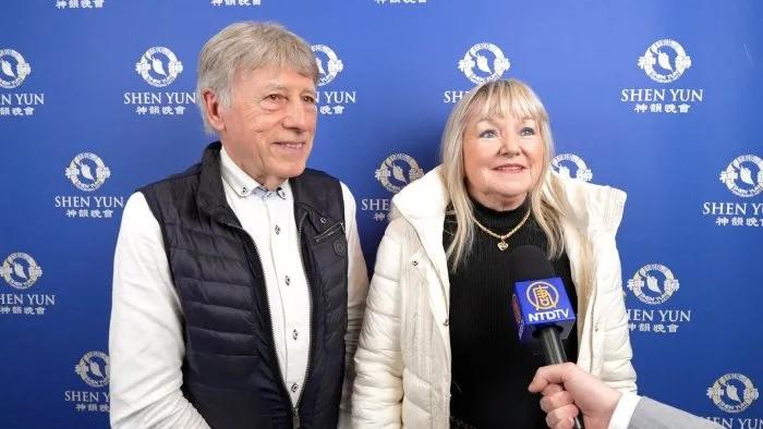 Maryse and Gérard Olivé found Shen Yun “absolutely extraordinary” when they saw it at the Corum in Montpellier on the afternoon of March 9, 2026. (NTD)
