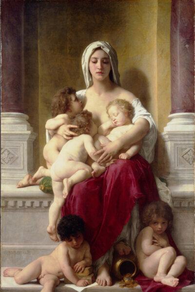 "Charity," circa 1878, by William-Adolphe Bouguereau. Motherhood can be a nurturing influence. (Public Domain)