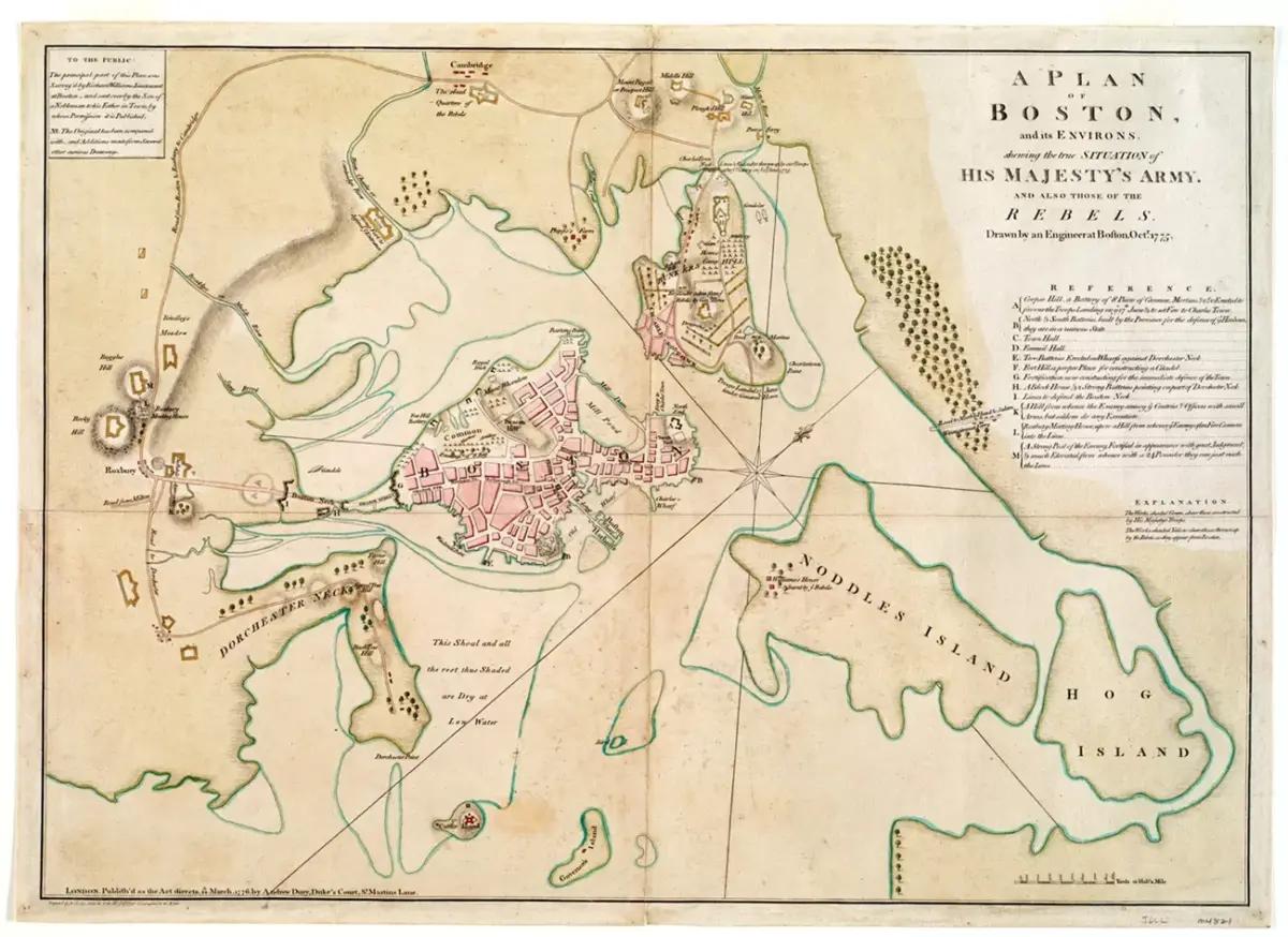 A Plan of Boston and Its Environs. (National Park Service)
