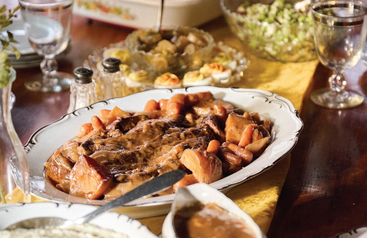 Beef roast delivers tender, juicy meat with golden, fork-tender vegetables and a deeply flavorful gravy. (Reactor Media)