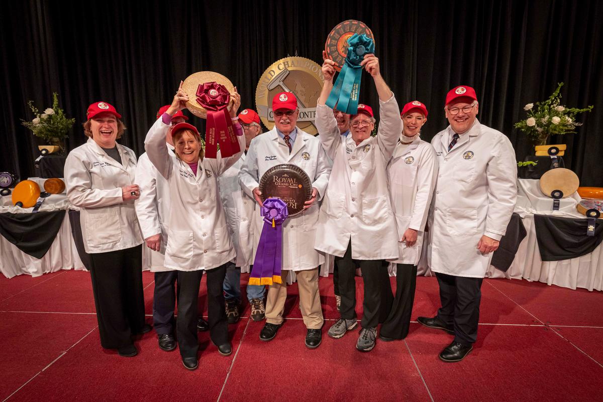 The winning cheeses, including Beemster Royaal Grand Cru (center), represent the highest achievements in cheesemaking worldwide. (Courtesy of Wisconsin Cheese Makers Association)