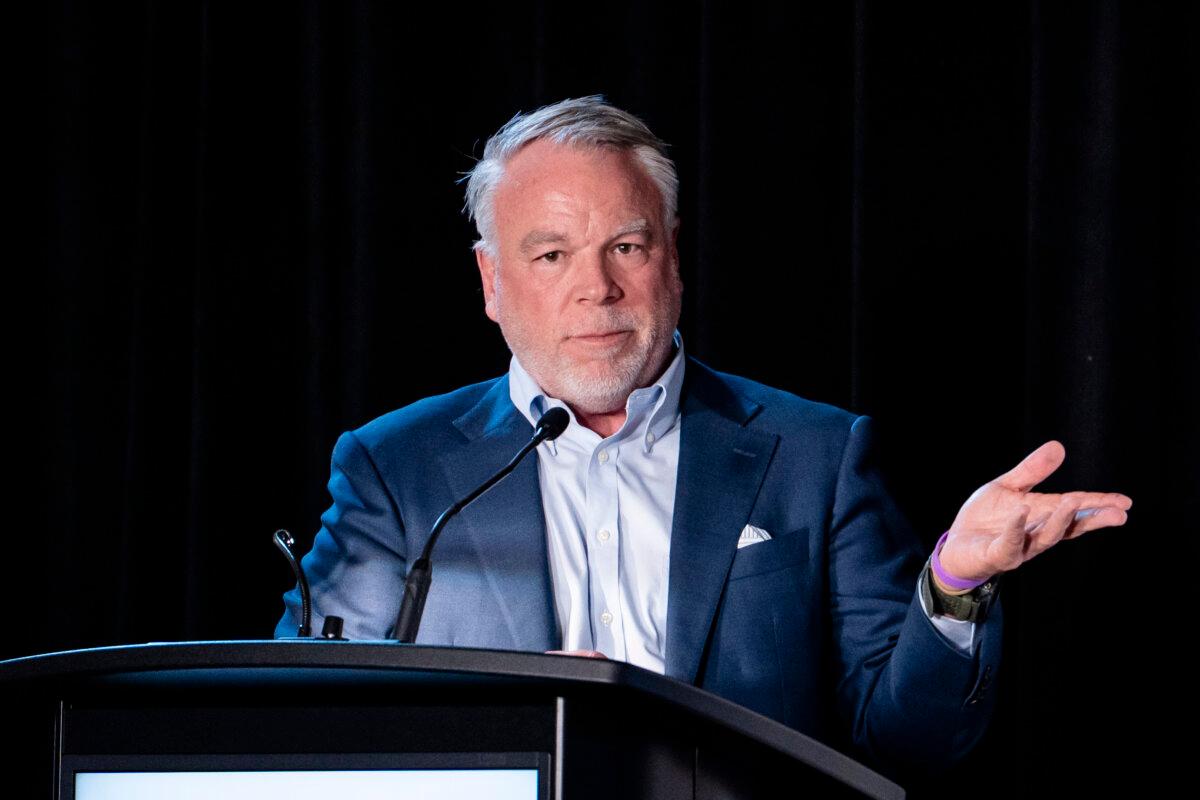 Kevin Keller speaks during “Genspect—Life beyond transition” event in Washington on March 12, 2026. (Madalina Kilroy/The Epoch Times)