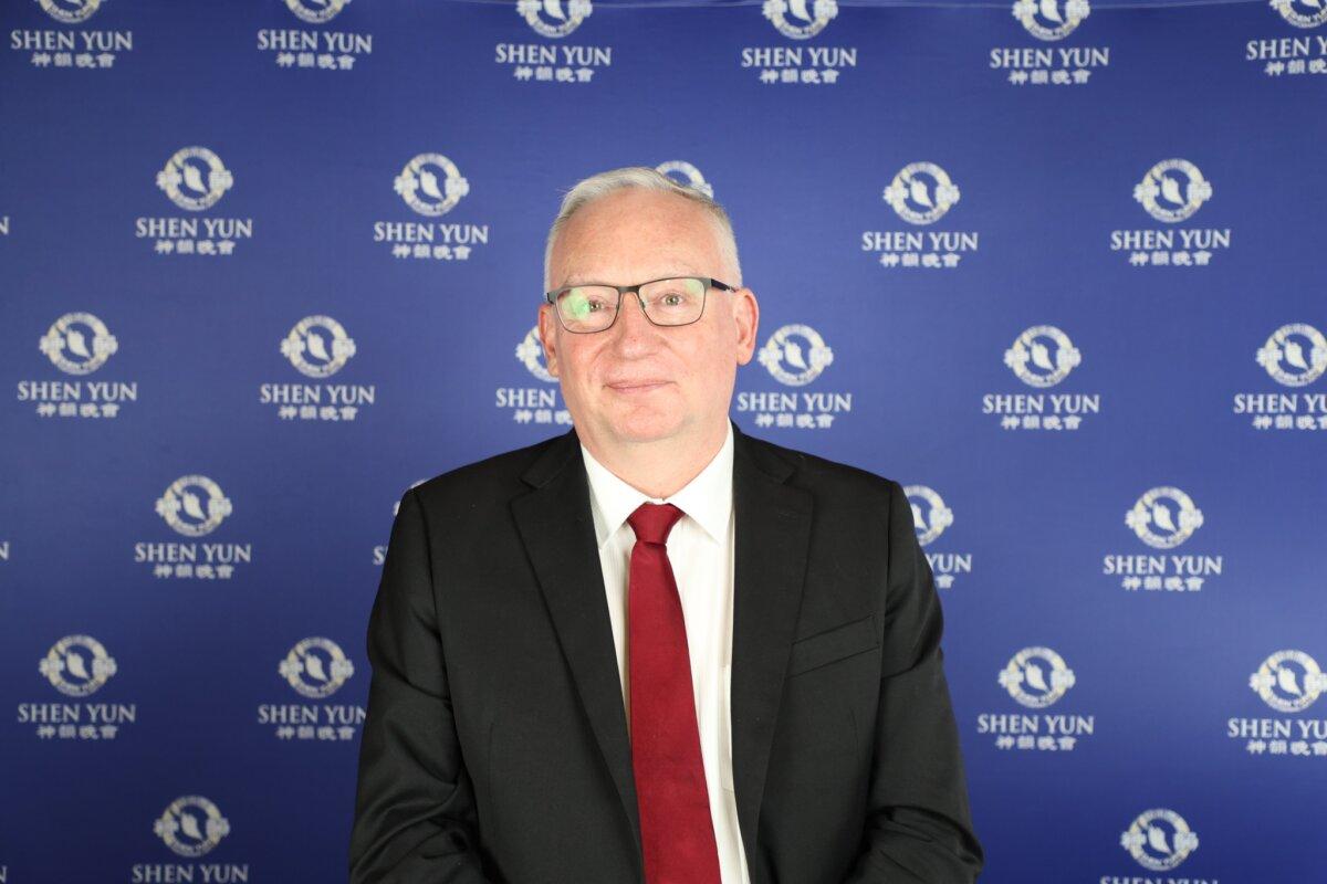 David Limbrick at Shen Yun Performing Arts at the Plenary Theatre in Melbourne, Australia, on March 6, 2026. (NTD)