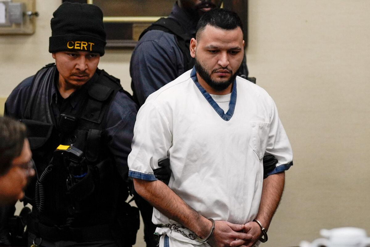 Jose Ibarra enters court in handcuffs during a hearing on a motion for a new trial on Jan. 30, 2026, in Athens, Ga. (Mike Stewart/AP)