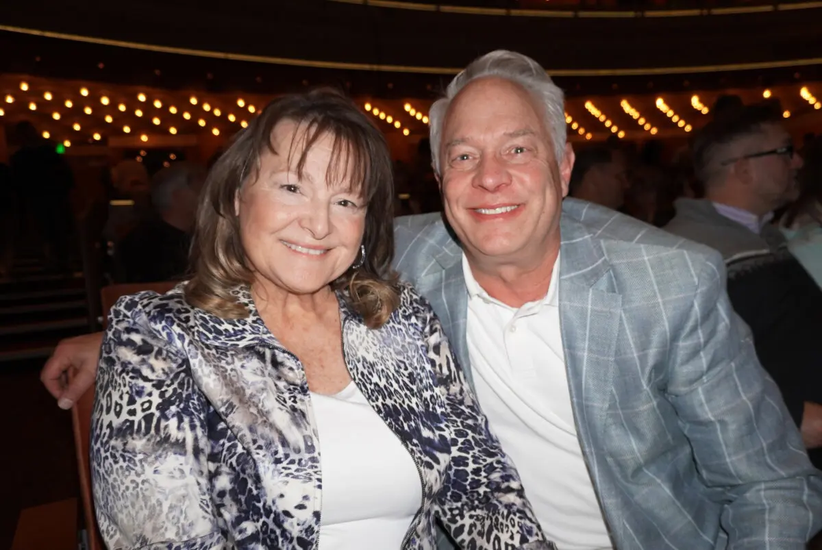 Sarah Voisin-Canfield and Richard Canfield at the George S. and Dolores Doré Eccles Theater on March 14, 2026. (Sherry Dong/The Epoch Times)