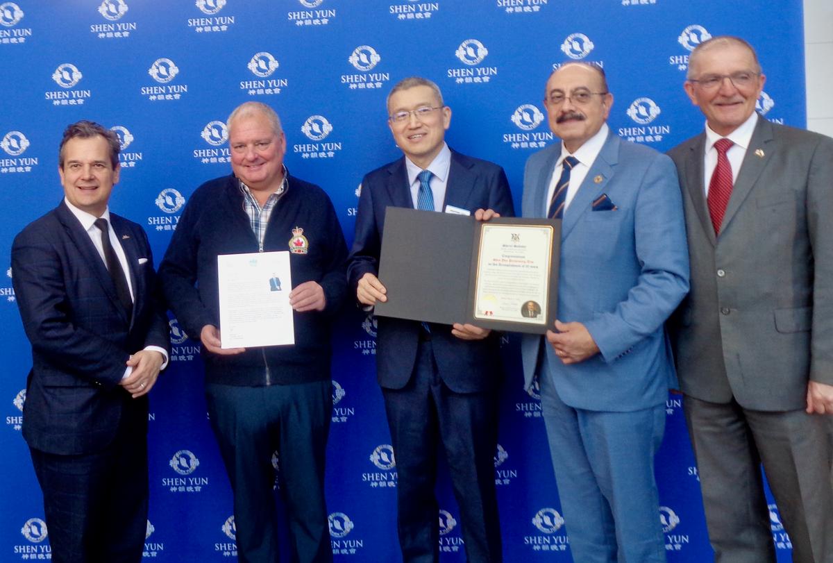 ‘Dedication, Perseverance, and Commitment’: Ontario Lawmaker Awards Shen Yun for 20 Years of Performances