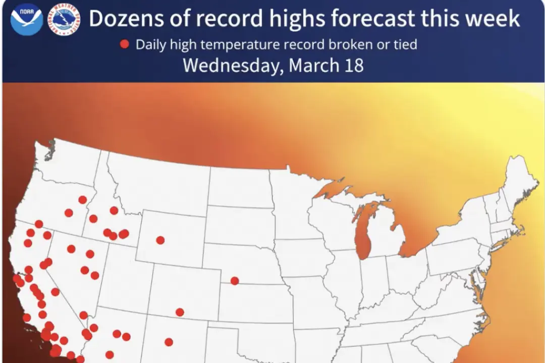 Heat Wave Expands Out West While Freeze Lingers in East, Deep South
