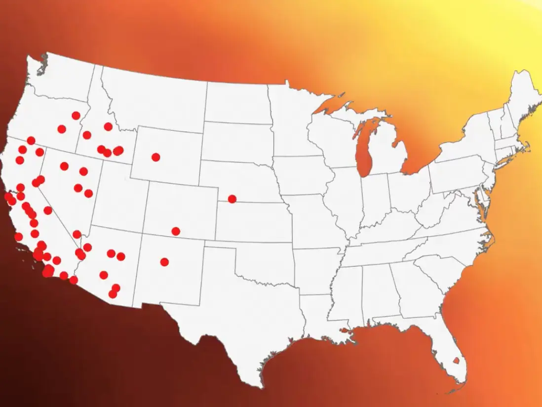 Heat Wave Expands Out West While Freeze Lingers in East, Deep South