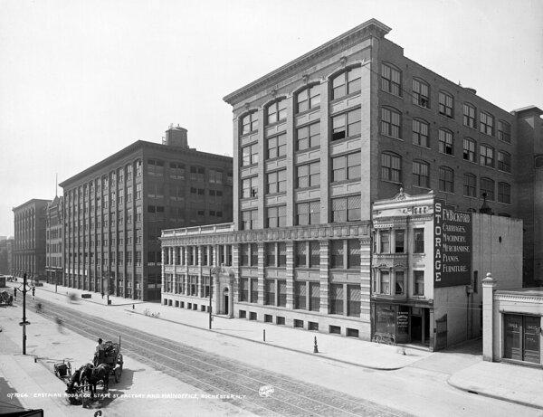 Headquarters of Eastman Kodak Company, 1900, Rochester, New York. (Public Domain)