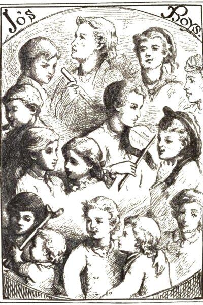 Frontispiece from the first edition of “Little Men,” 1871, by Louisa May Alcott. (Public Domain)
