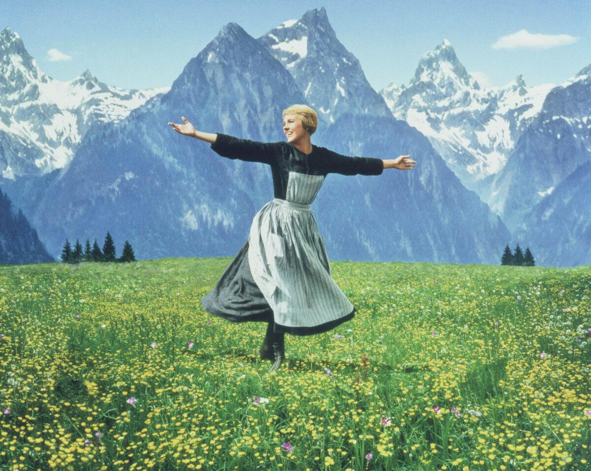 Maria (Julie Andrews) enjoys the mountains, in "The Sound of Music." (Twentieth Century Fox)