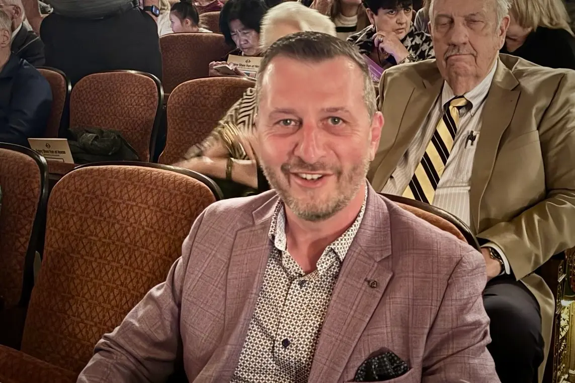 Andrew Shevchuk watched Shen Yun at the Benedum Center for the Performing Arts in Pittsburgh on March 21, 2026. (Lily Sun/The Epoch Times)