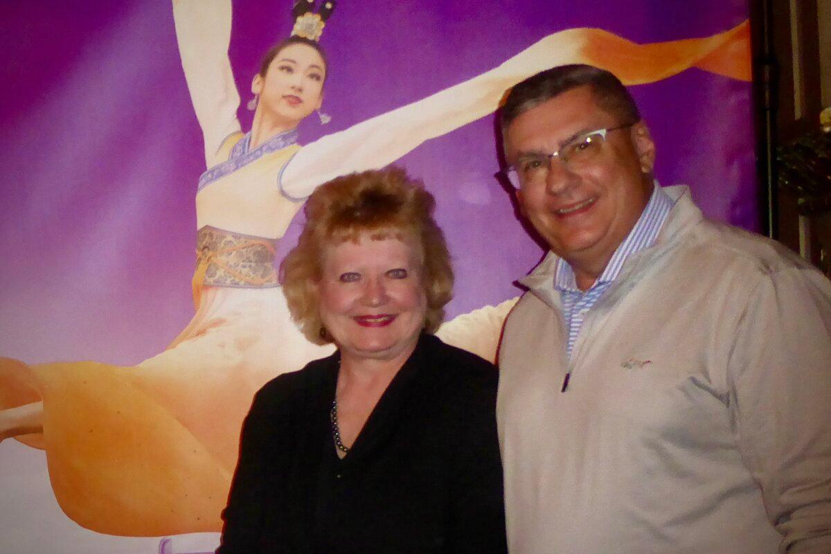 Mike Figliolia and his wife, Stephanie, attend Shen Yun Performing Arts at the Benedum Center in Pittsburgh, Pa., on March 22, 2026. (Frank Liang/The Epoch Times)