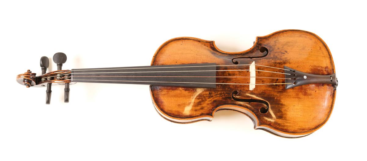 Wolfgang’s childhood violin, circa 1746, by Andreas Ferdinand Mayr. Spruce and maple. Mozart Museums, International Mozarteum Foundation, Salzburg, Austria. (Courtesy of the Morgan Library & Museum)