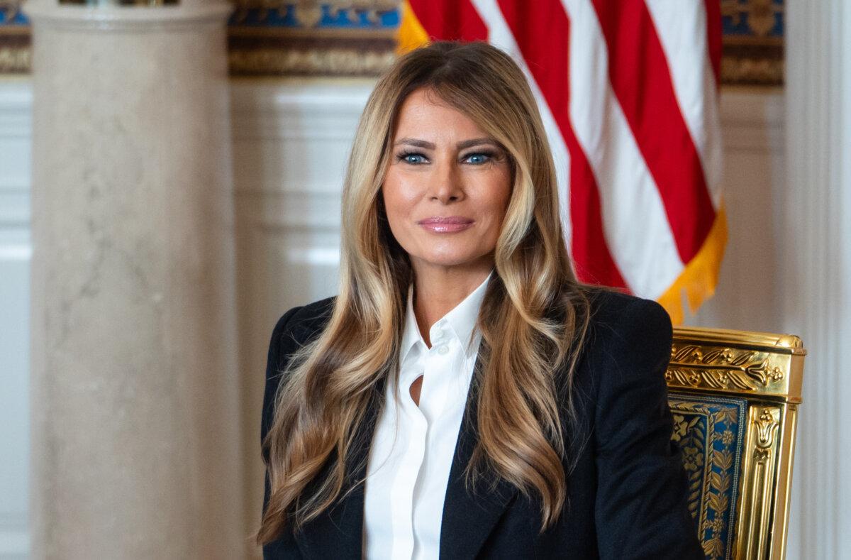 First Lady Melania Trump at the White House on Feb. 4, 2026. (Madalina Kilroy/The Epoch Times)