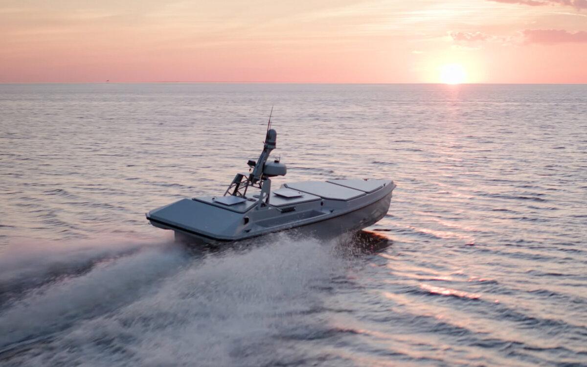 Blue Ops Inc. demonstrates one of its drone boats, known as unmanned surface vessels, on Lake Okechobee, Fla., in February 2026. (Courtesy of Blue Ops Inc., a division of Red Cat Holdings Inc.)
