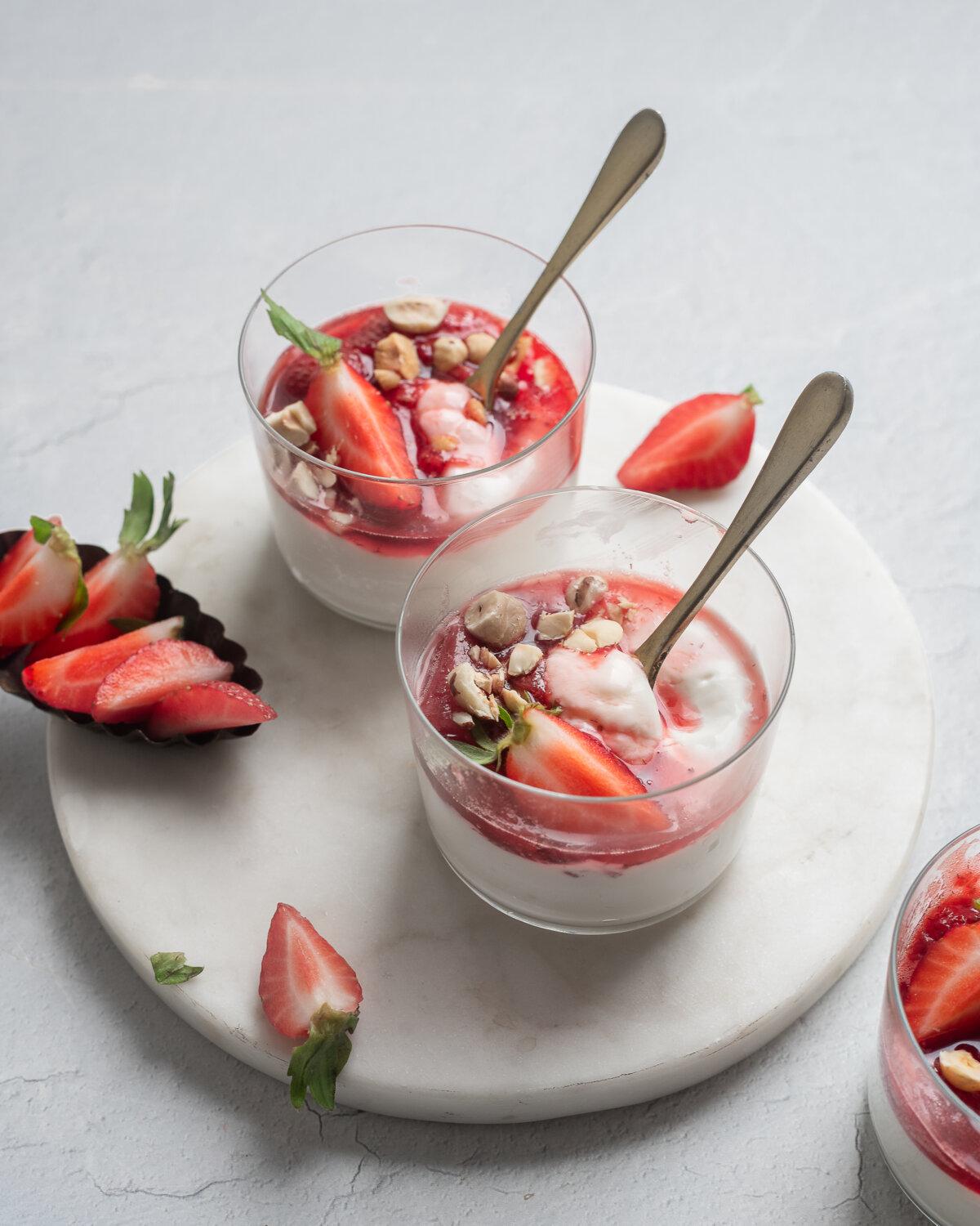 Stewed strawberries with lemon ricotta is a delicious spring finale. (Jennifer McGruther)