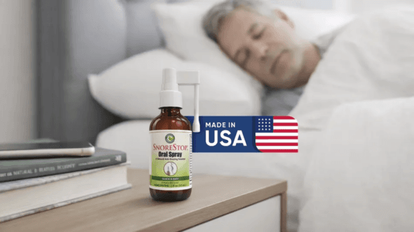 Made in the USA in GMP-certified facilities (per the brand). Source: SnoreStop