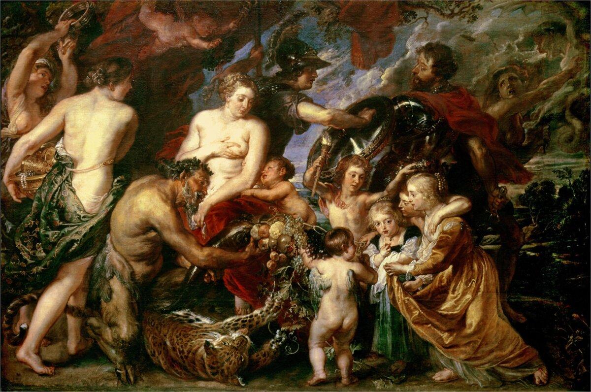"Minerva Protects Pax From Mars," 1629-1630, by Peter Paul Rubens. National Gallery, London. <a href="https://en.wikipedia.org/wiki/Minerva_Protecting_Peace_from_Mars" target="_blank" rel="nofollow noopener">(CC BY-SA 4.0)</a>