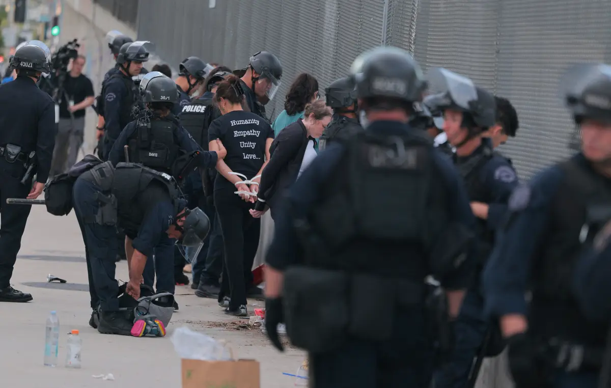 Los Angeles Police Arrest Dozens of Protesters After ‘No Kings’ Rally Turns Into Riot