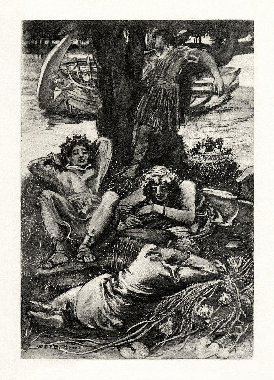 "The Lotos-Eaters," 1901, by William Edward Frank Britten. (Public Domain)