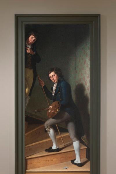 “Staircase Group (Portrait of Raphaelle Peale and Titian Ramsay Peale I),” 1795, by Charles Willson Peale. (Courtesy of Philadelphia Museum of Art)