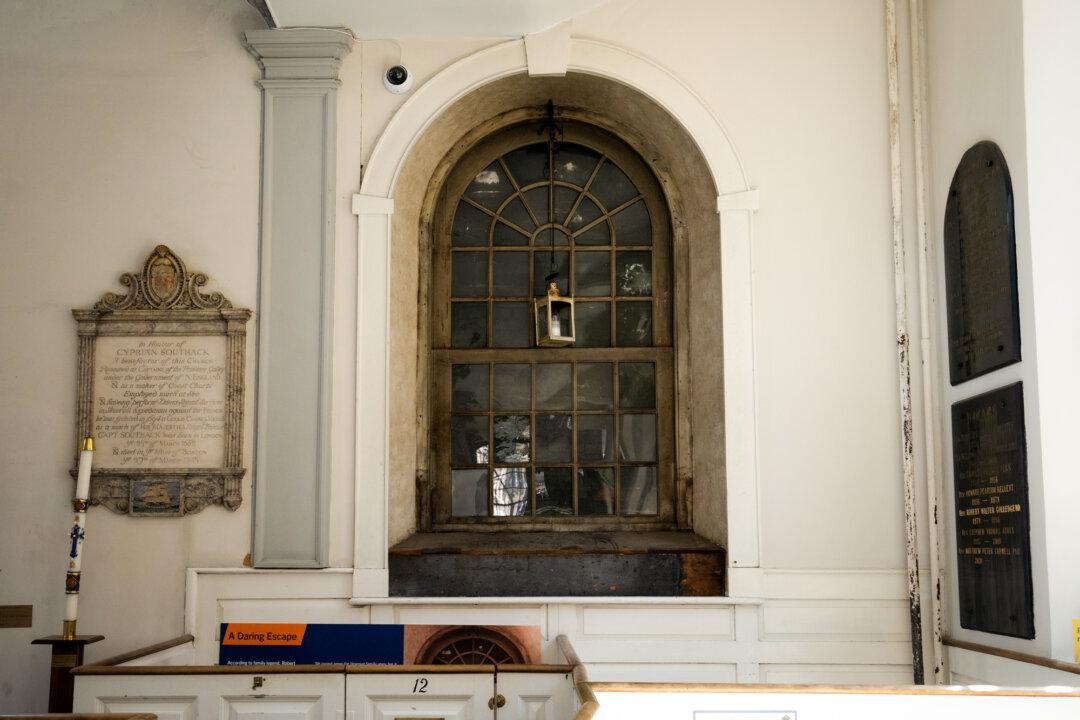 Old North Church in Boston on April 8, 2026. (Samira Bouaou/The Epoch Times)