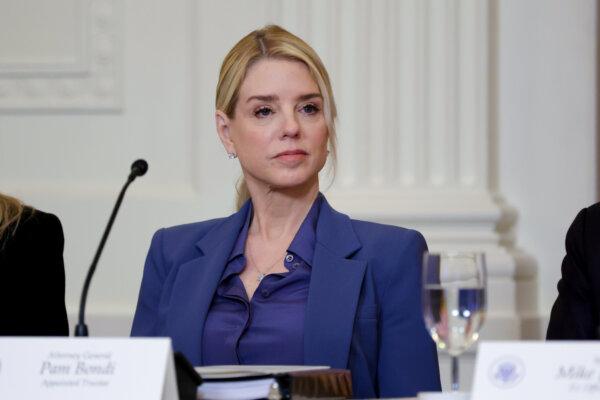 U.S. Attorney General Pam Bondi in the East Room of the White House on March 16, 2026. (Alex Wong/Getty Images)