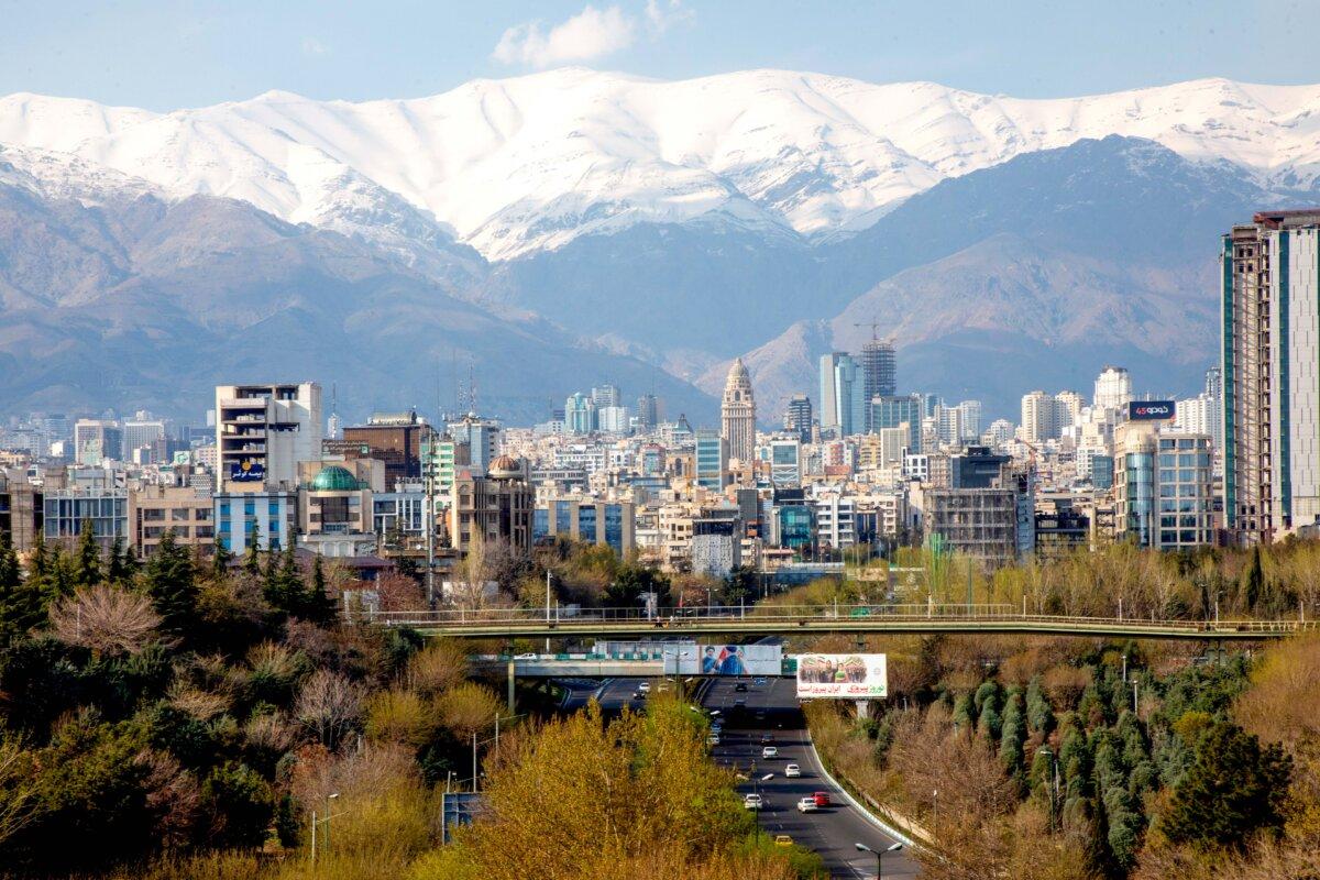 A view of Tehran from Tabiat Bridge, on April 2, 2026, in Tehran, Iran. (Majid Saeedi/Getty Images)