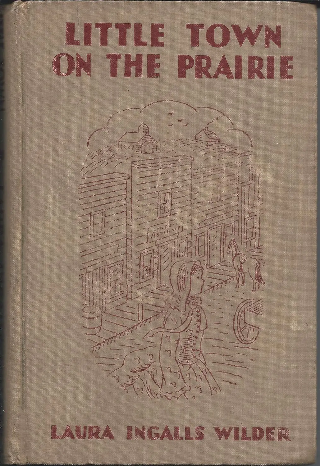 Cover of Laura Ingalls Wilder's "Little Town on the Prairie," the seventh book from the "Little House on the Prairie" series, published 1945. (Harper & Brothers)