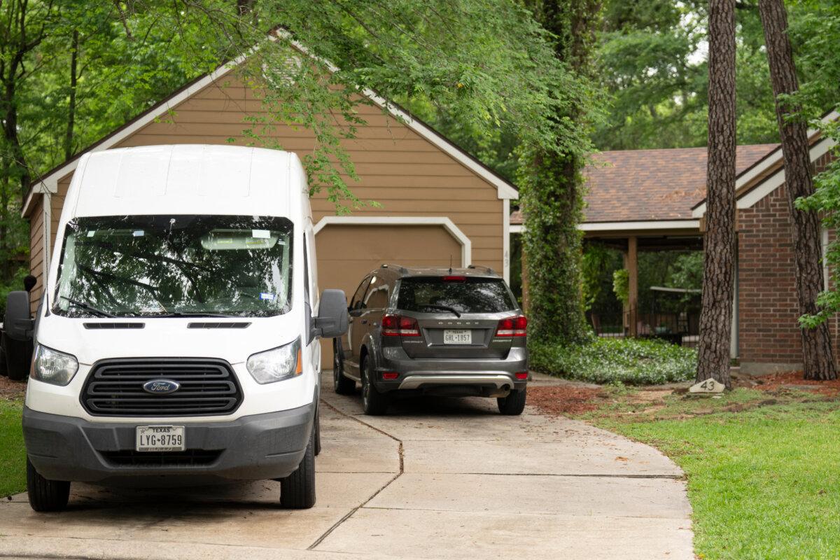The home of Daniel Moreno-Gama after the FBI raided it in Spring, Texas, on April 13, 2026. (Jason Fochtman/Houston Chronicle via AP)