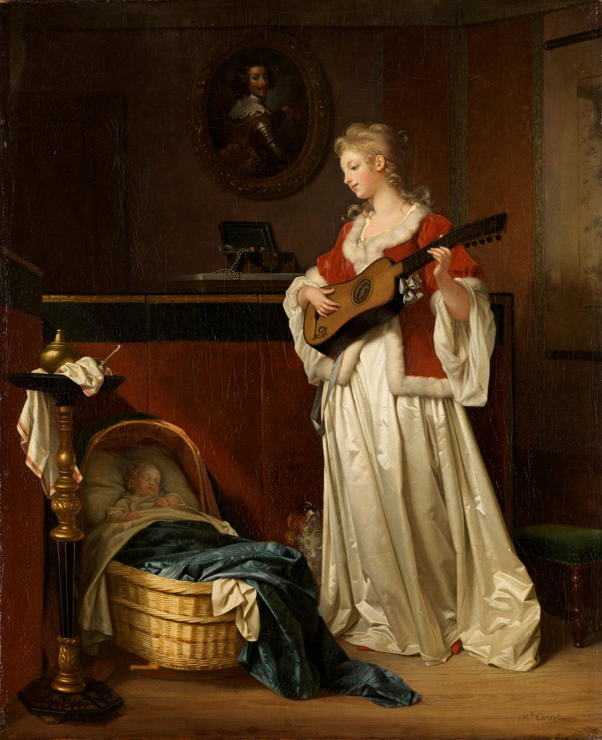 "Sleep, My Child," 1788, by Marguerite Gérard. Oil on canvas; 21 11/16 inches by 17 3/4 inches. Staatliche Kunsthalle, Karlsruhe, Germany. (Pubic Domain)