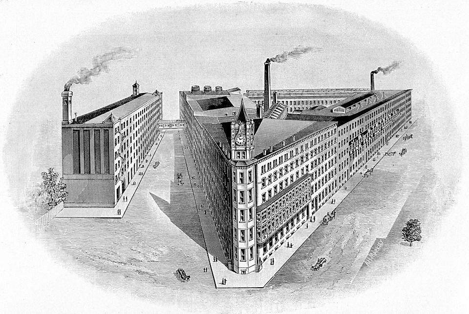 The John B. Stetson Company hat factory in Philadelphia, 1894. (Public Domain)