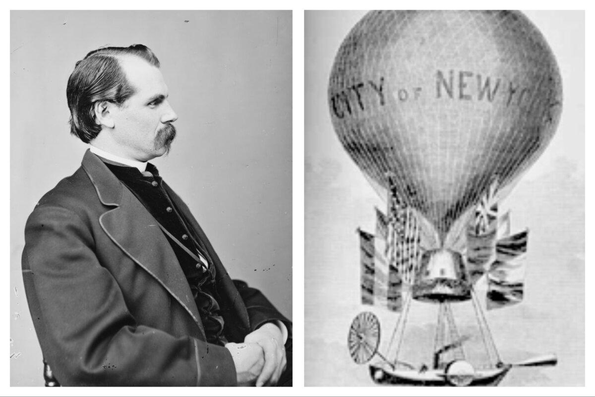 Thaddeus Lowe constructed the mammoth balloon, City of New York, later renamed the Great Western. (Public Domain)