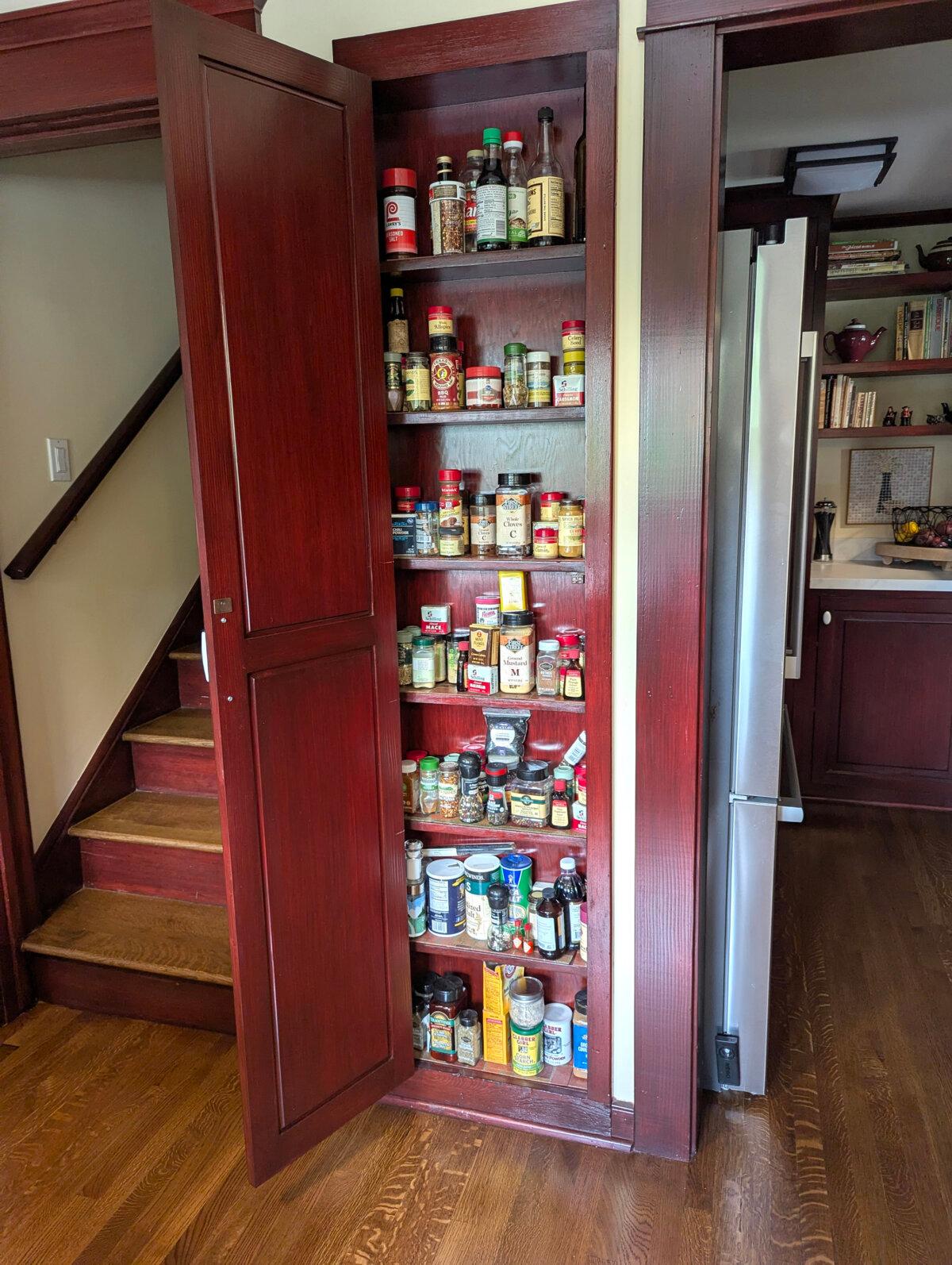 This spice storage concept is only 115 years old! The architect or custom builder made use of otherwise wasted space. (Tim Carter/Tribune Content Agency)